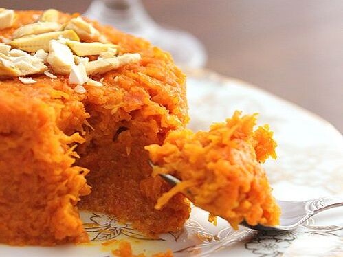 il budino di carote è incluso nel menu per la panreatite